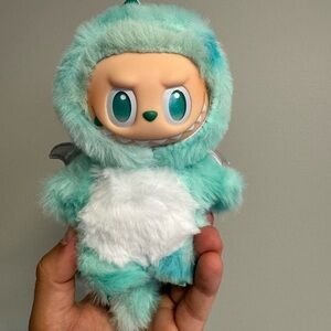 Labubu clothes Fur Suit (Teal) New